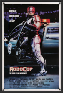 An original movie poster for the film Robocop