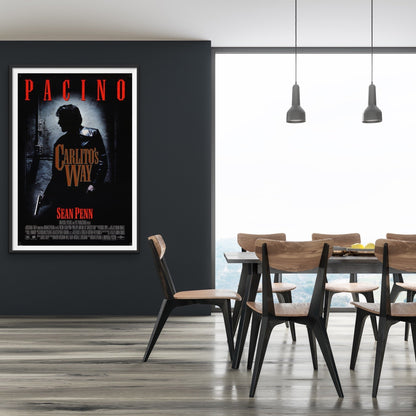 An original movie poster for the film Carlito's Way