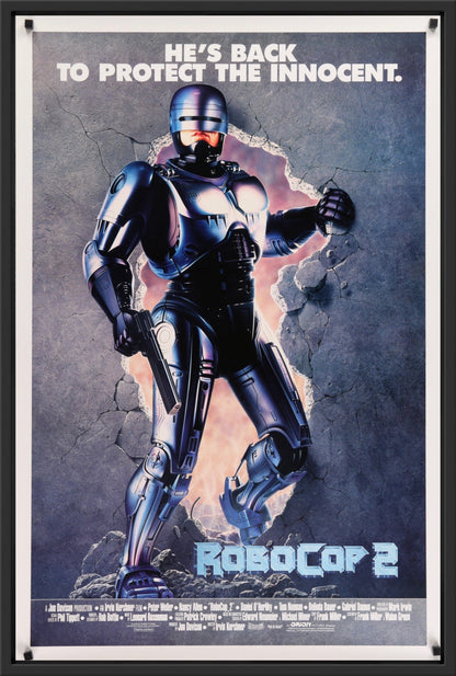 An original movie poster for the film Robocop 2