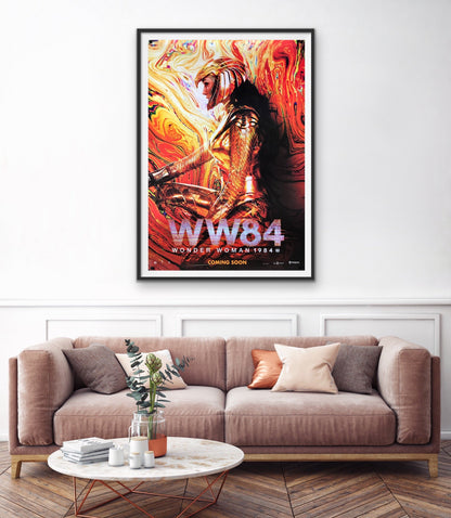 An original movie poster for the film Wonder Woman 1984 (due in 2020)