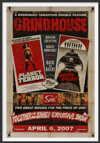 An original movie poster for the Quentin Tarantino and Robert Rodriguez Grindhouse, including Death Proof