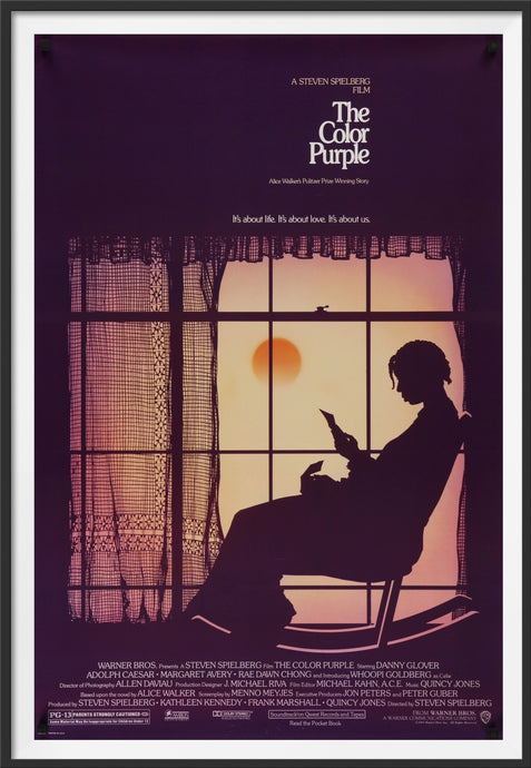 An original movie poster for the Steven Spielberg film The Color Purple