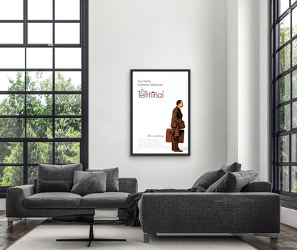 An original movie poster for the film The Terminal