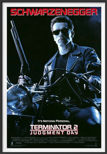 An original movie poster for the film Terminator 2: Judgement Day