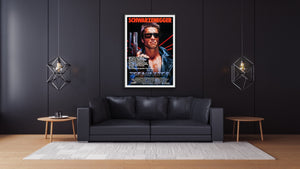 An original movie poster for the James Cameron film The Terminator