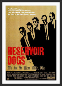 An original movie poster for the film Reservoir Dogs