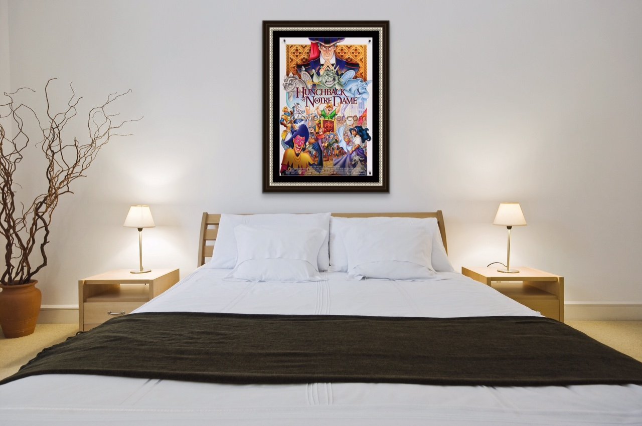 An original movie poster for Disney's The Hunchback of Notre Dame