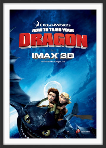 An original movie poster for the film How To Train Your Dragon