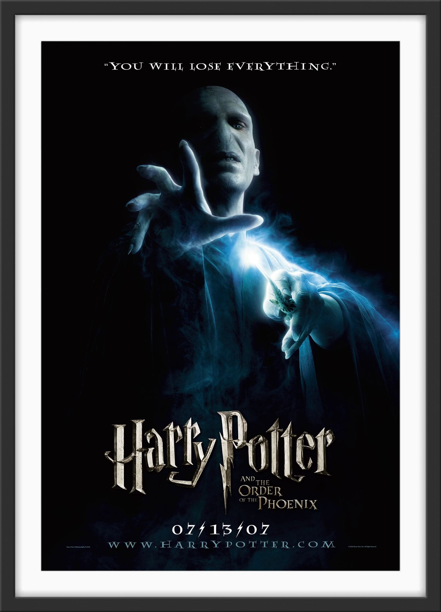 An original movie poster for the film Harry Potter and the Order of the Phoenix