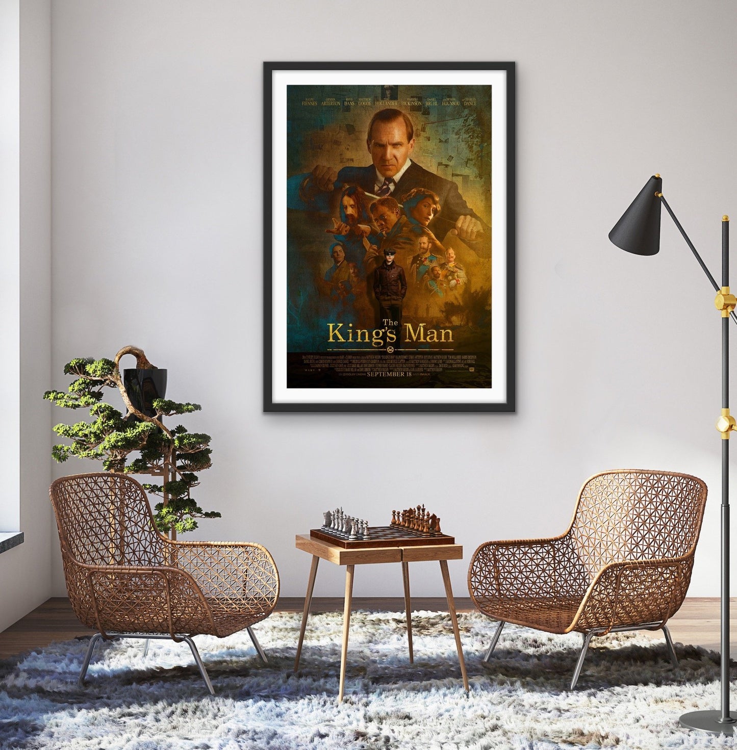 An original movie poster for The King's Man, dated for September 2020