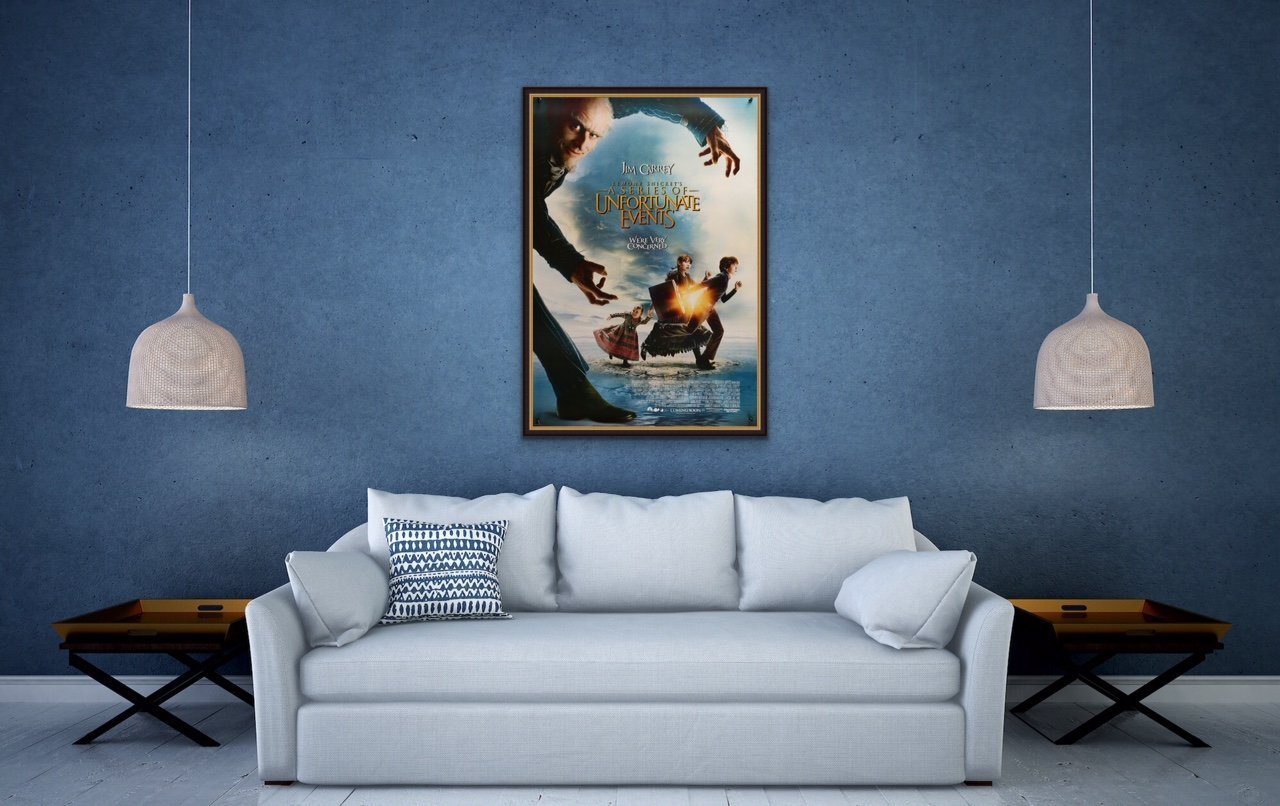 An original movie poster for Lemony Snicket's A Series of Unfortunate Events