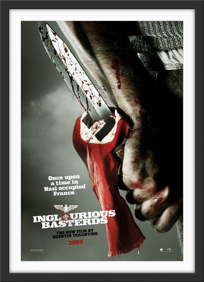 An original movie poster for the Tarantino film Inglourious Basterds