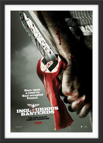 An original movie poster for the Tarantino film Inglourious Basterds