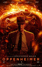 Load image into Gallery viewer, An original advance movie poster for the Christopher Nolan film Oppenheimer