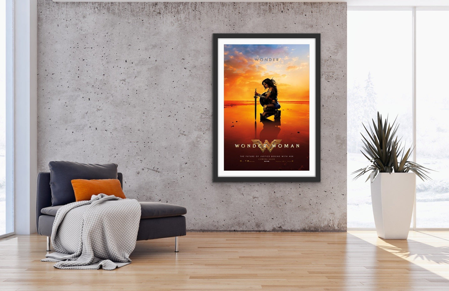 An advance movie poster for the DC film Wonder Woman (2017)