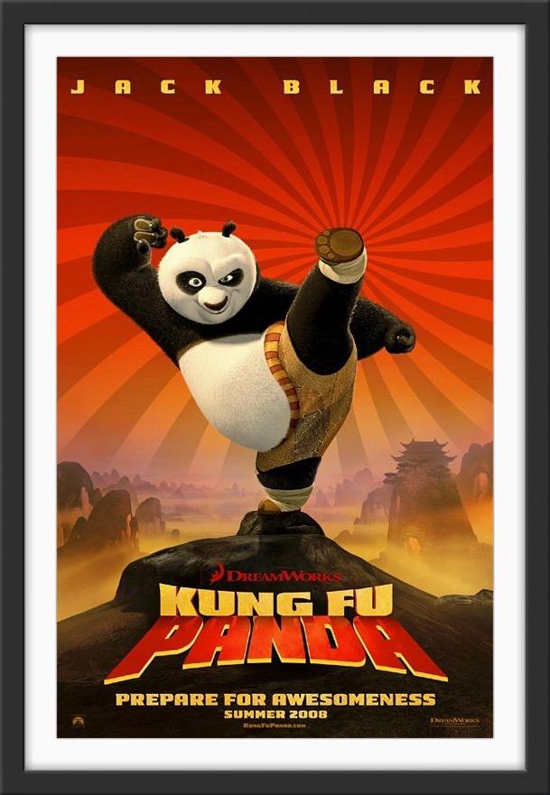 An original movie poster for the film Kung Fu Panda