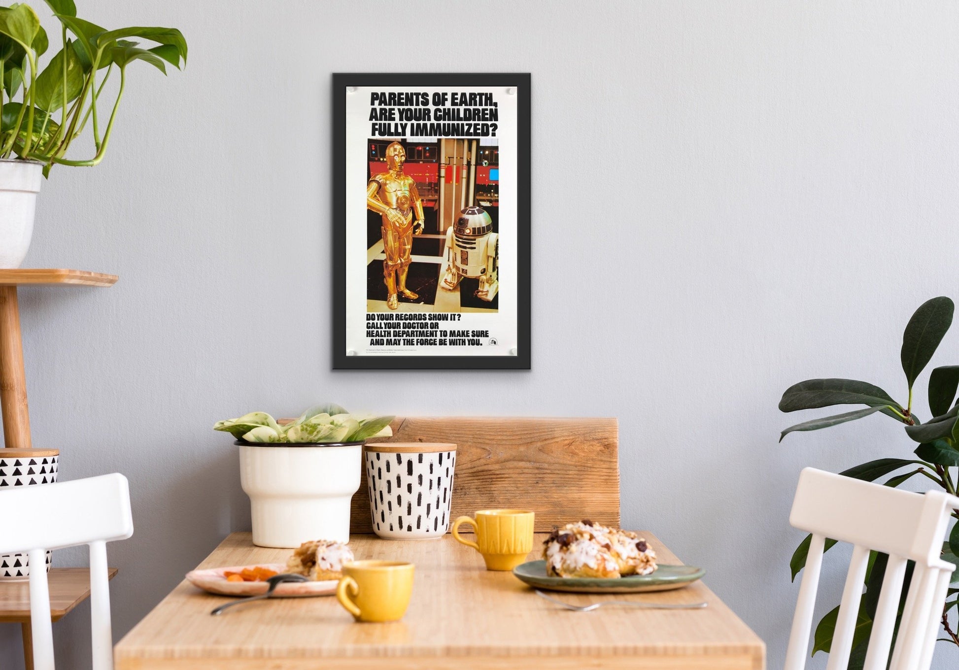 An original Star Wars immunization poster from 1979
