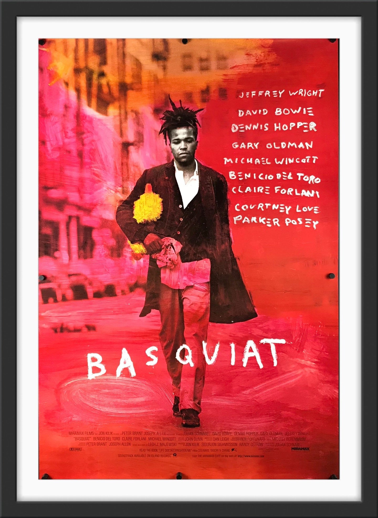 An original movie poster for the film Basquiat