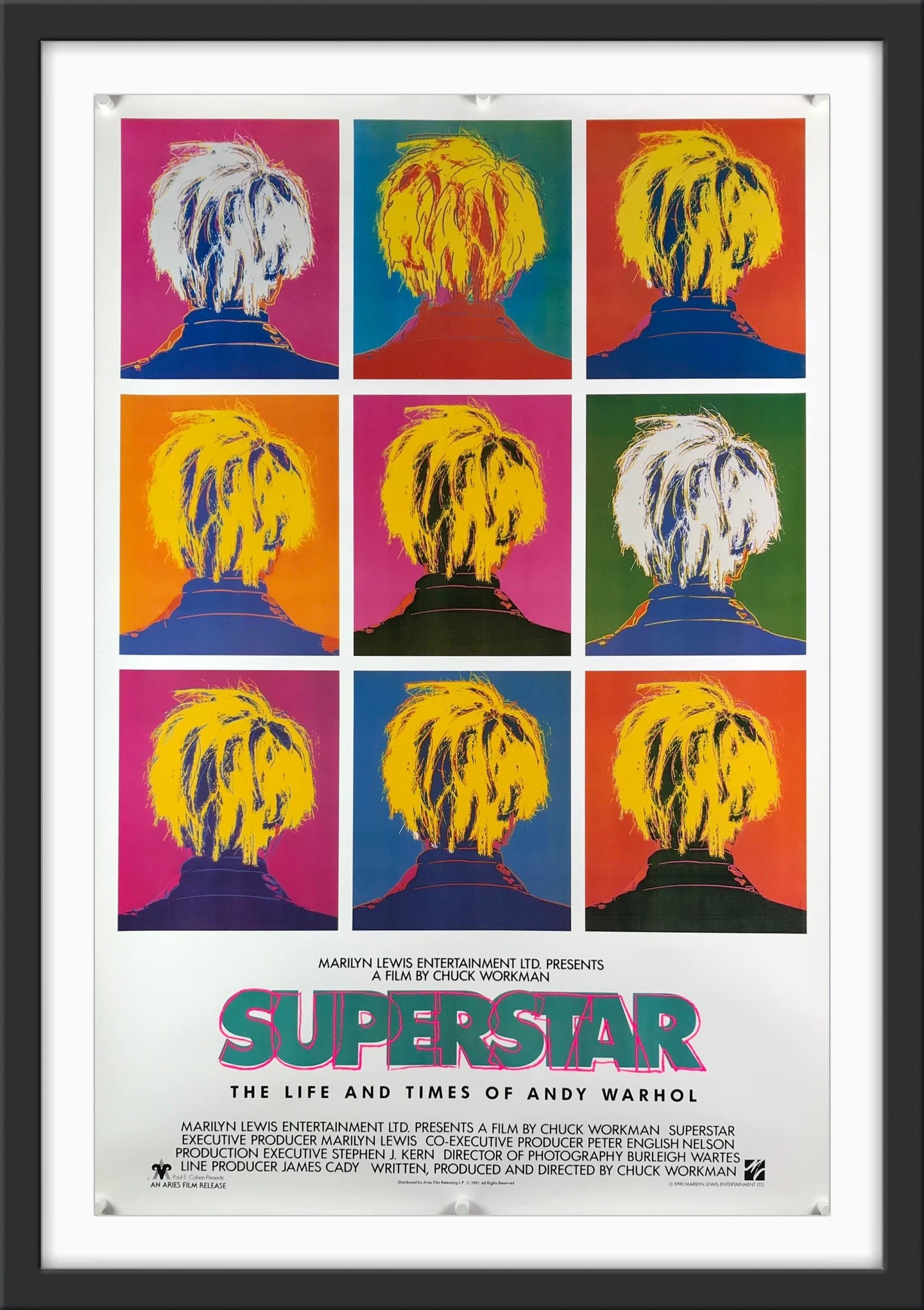 An original movie poster for the film Superstar: The Life and Times of Andy Warhol