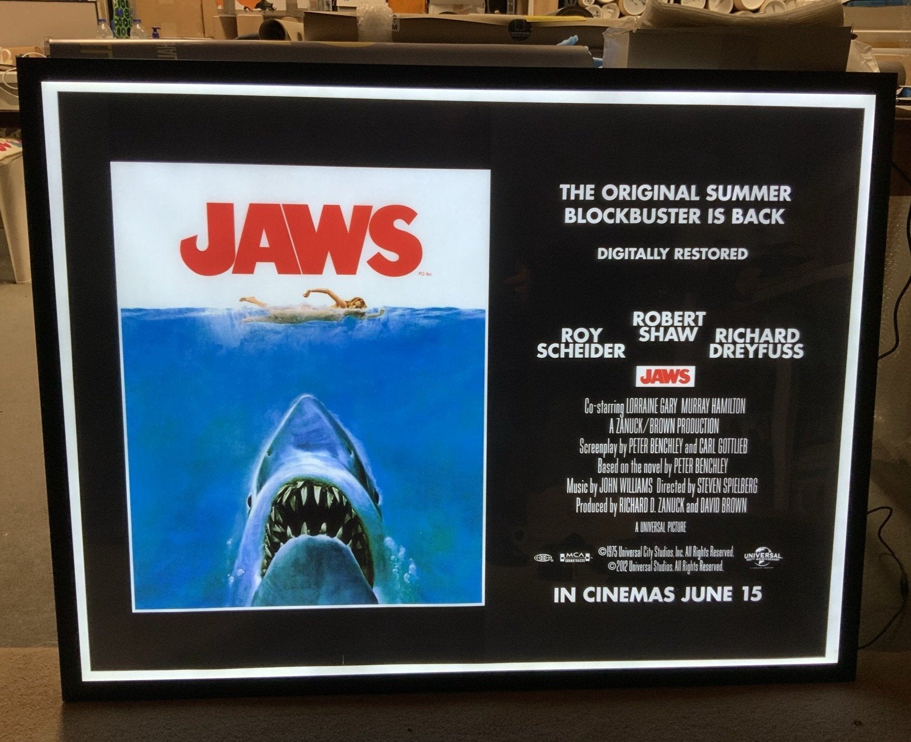 An Art of the Movies Quad Movie Poster Light Box
