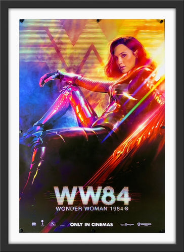 An original movie poster for the DC comics film Wonder Woman 1984