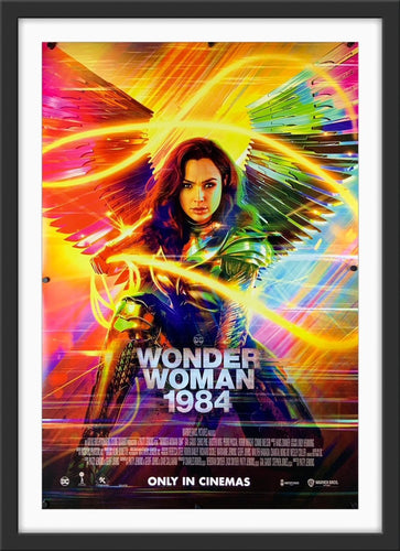 An original movie poster for the DC comics film Wonder Woman 1984