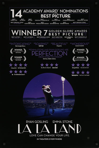 An original movie poster for the film La La Land