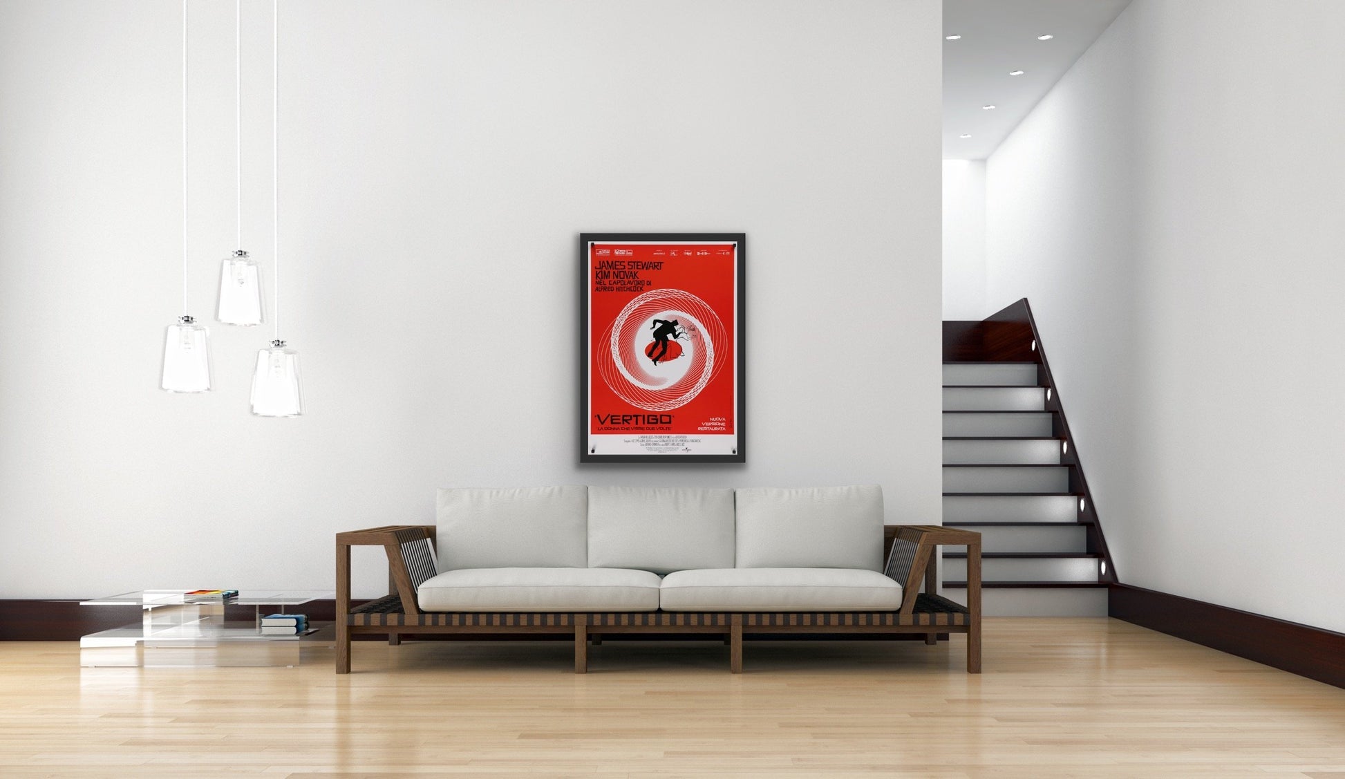 An original Italian re-release poster for the Alfred Hitchcock film Vertigo