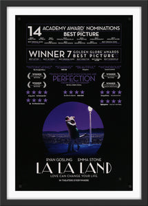 An original movie poster for the film La La Land