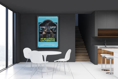 An original movie poster for the film My Beautiful Laundrette