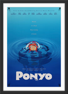 An original movie poster for the Studio Ghibli film Ponyo