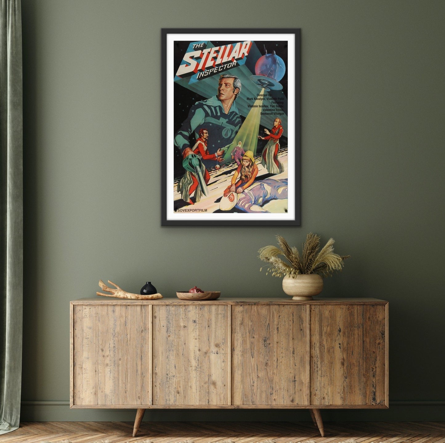 An original movie poster for the Russian sci-fi film The Stellar Inspector