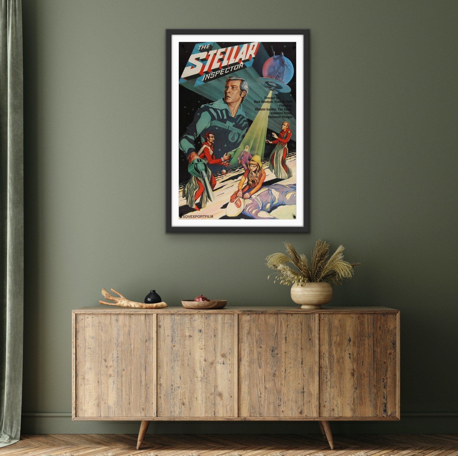 An original movie poster for the Russian sci-fi film The Stellar Inspector