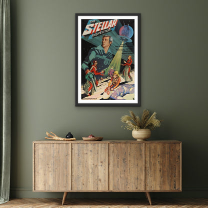 An original movie poster for the Russian sci-fi film The Stellar Inspector