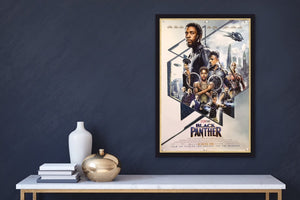 An original movie poster for the Marvel film Black Panther