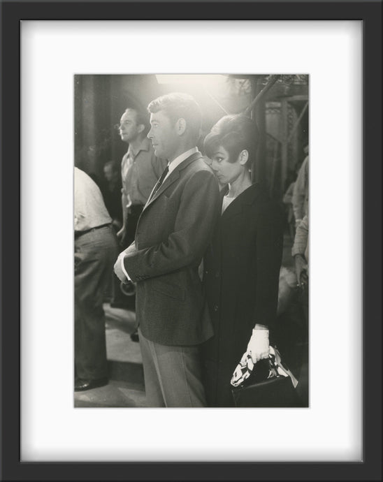 A candid still of Peter O'Toole and Audrey Hepburn taken by Terence O'Neill during filming for the film How To Steal A Million