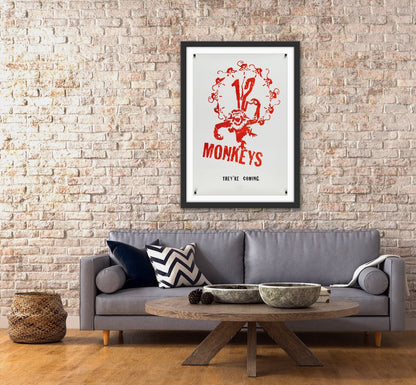 An original movie poster for the Terry Gilliam film 12 Monkeys