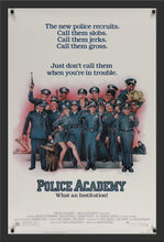 Load image into Gallery viewer, An original movie poster with artwork by Drew Struzan for the film Police Academy