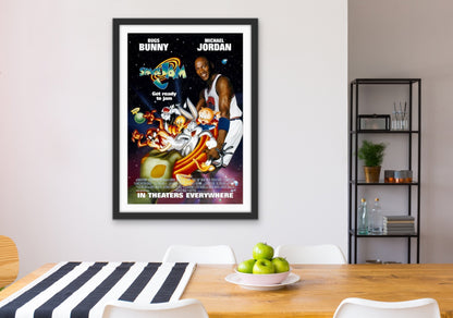 An original movie poster for the Michael Jordan and Bugs Bunny film Space Jam
