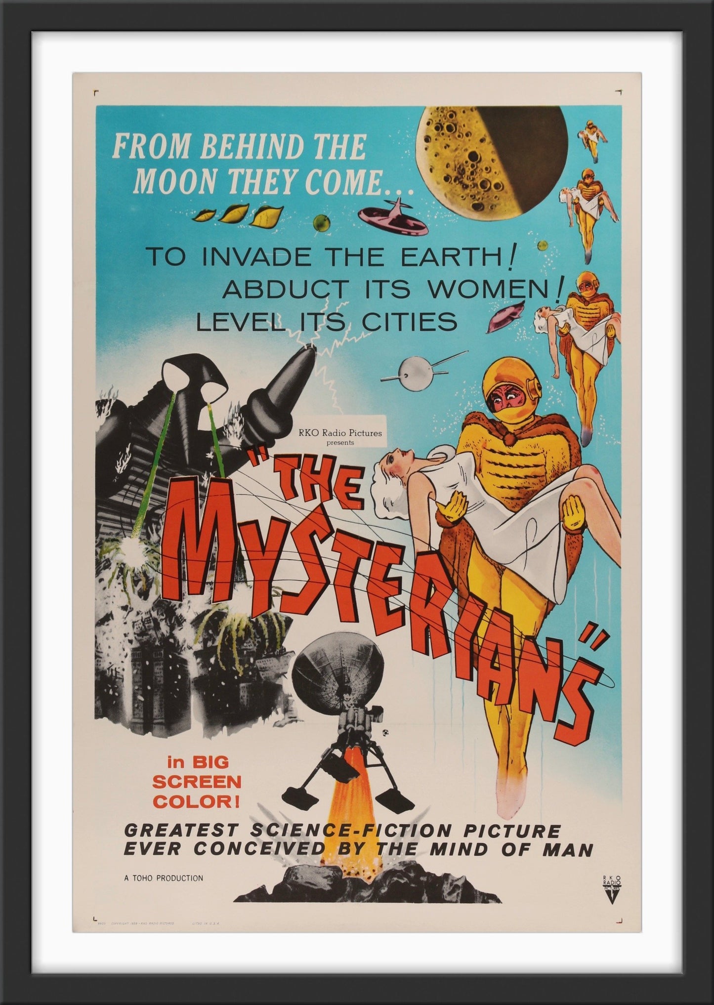 An original movie poster for the 1957 sci-fi film The Mysterians