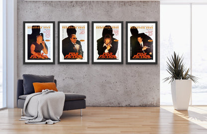 Four British Double Crown movie posters for the Quentin Tarantino film Pulp Fiction