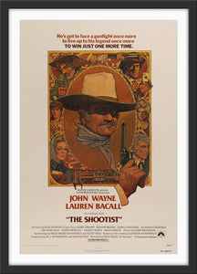 An original movie poster with artwork by Richard Amsel for the John Wayne film The Shootist