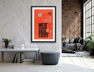 An original movie poster for the film West Side Story