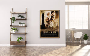 An original movie poster for the film The Lord of the Rings The Two Towers