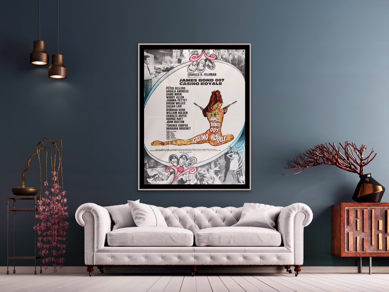 An original movie poster for the James Bond film Casino Royale