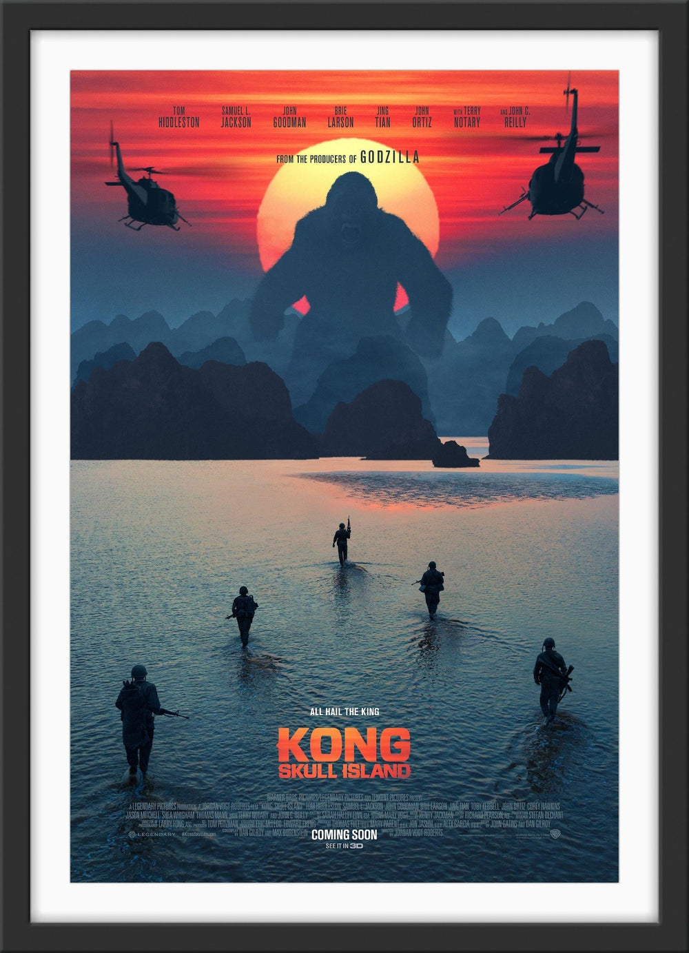 An original movie poster for the film Kong Skull Island