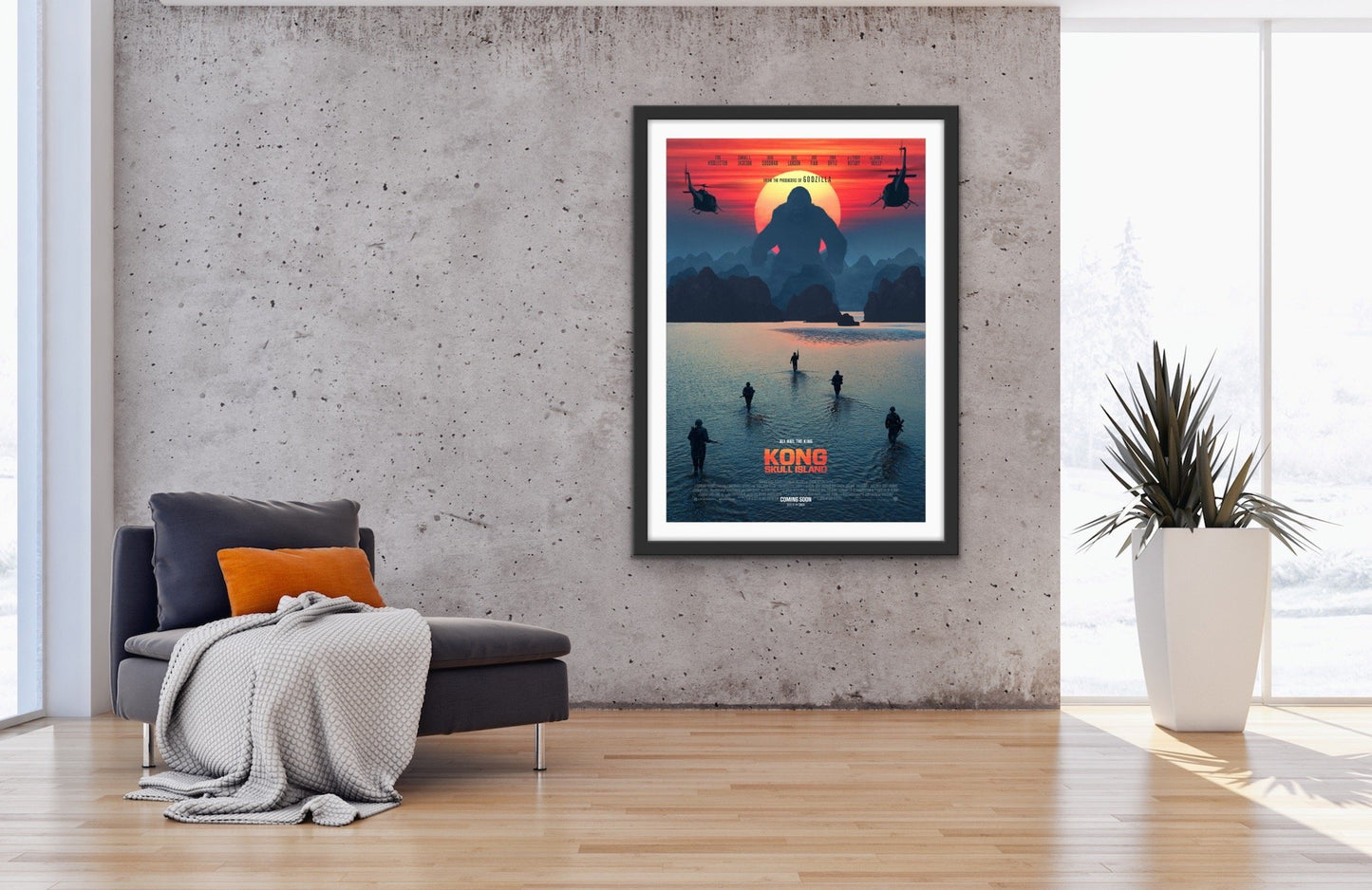 An original movie poster for the film Kong Skull Island