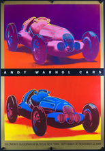 Load image into Gallery viewer, An original exhibition poster for Andy Warhol Cars at the Guggenheim Museum, New York, 1988