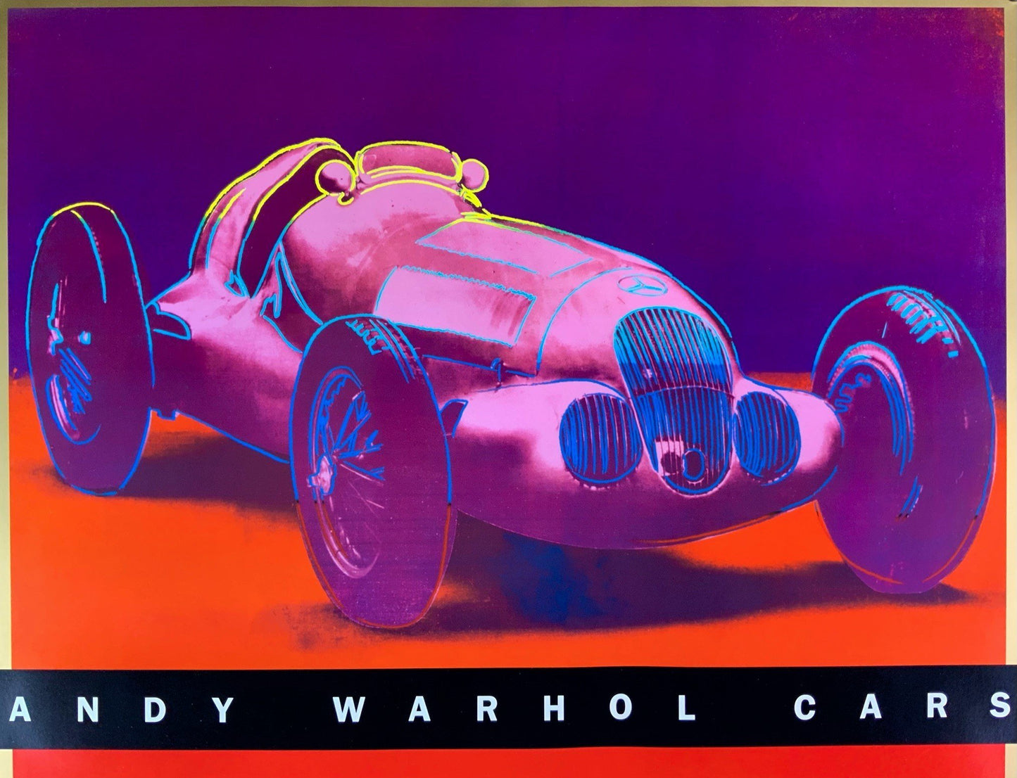 An original exhibition poster for Andy Warhol Cars at the Guggenheim Museum, New York, 1988