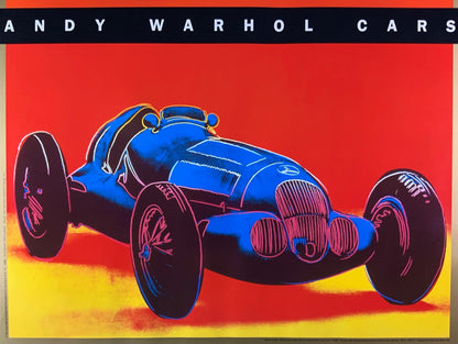 An original exhibition poster for Andy Warhol Cars at the Guggenheim Museum, New York, 1988